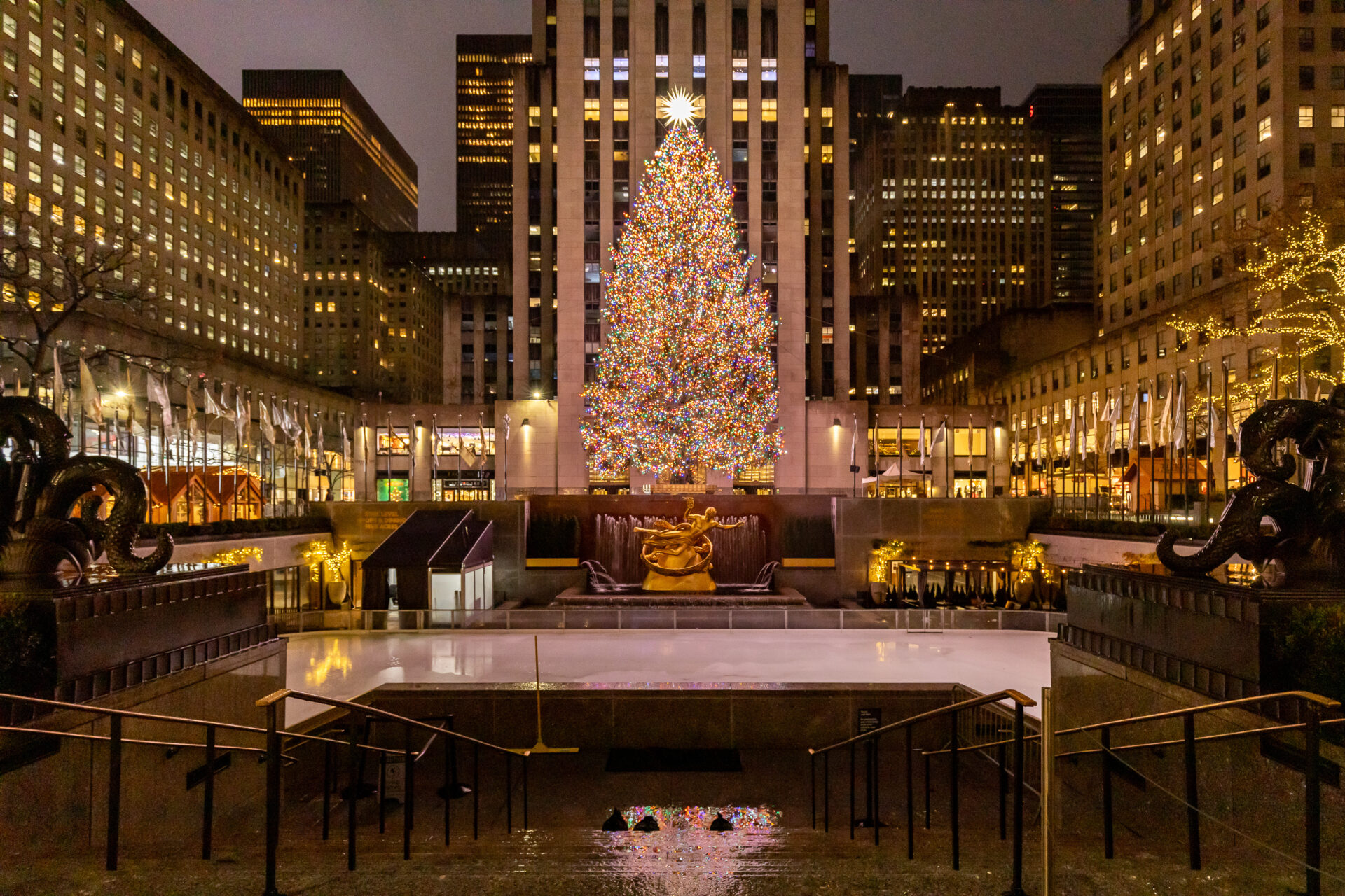 Rockefeller center, Nueva York en navidad